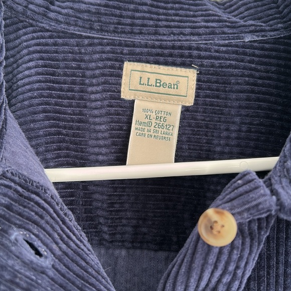 Vintage L.L. Bean Corduroy Shacket Button Up XL - Picture 2 of 3